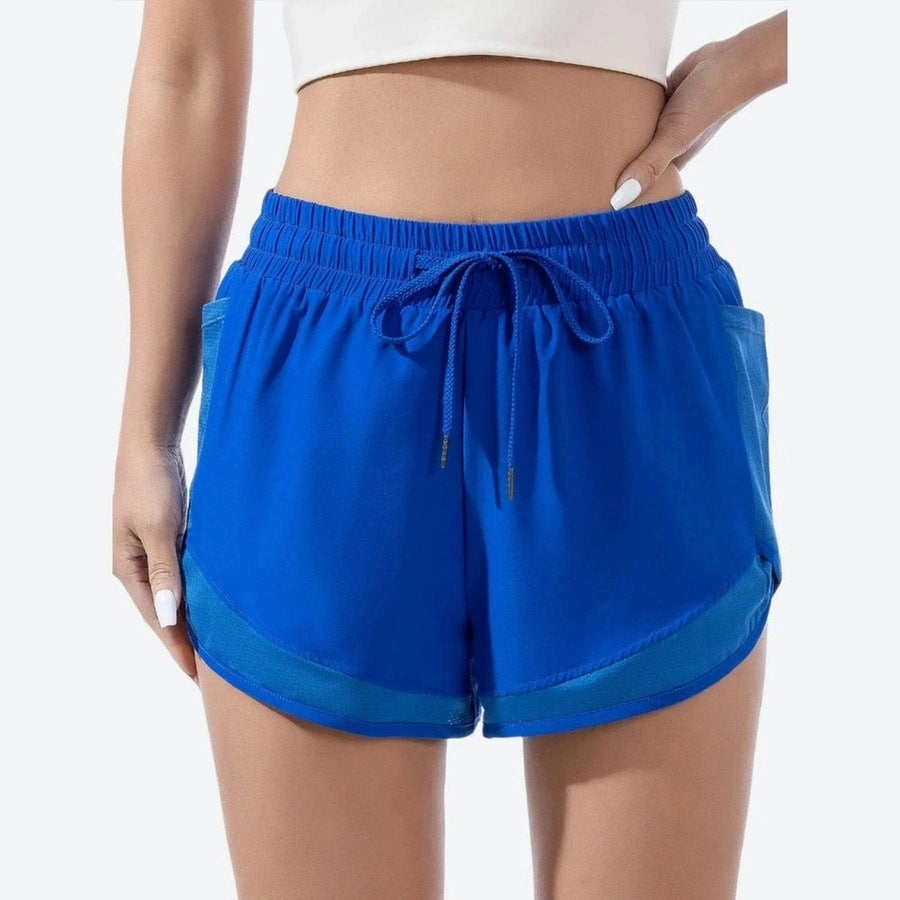 Comfortable Mesh-Paneled High-Waist Shorts