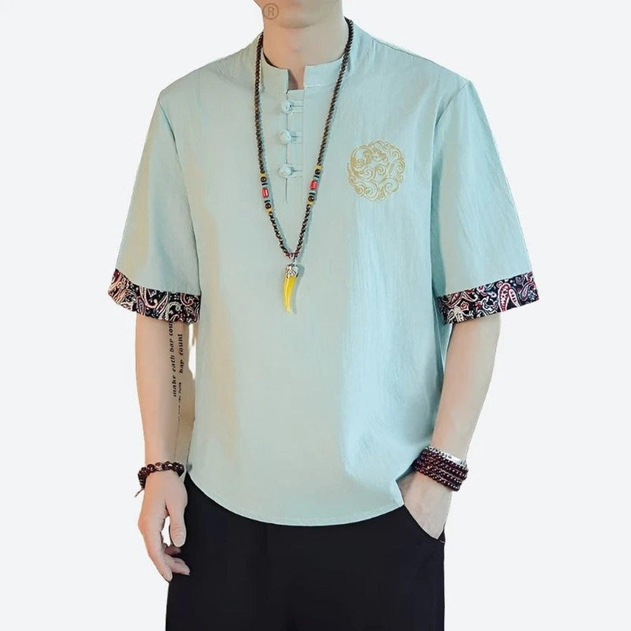 Comfortable Short-Sleeve Embroidered T-Shirts