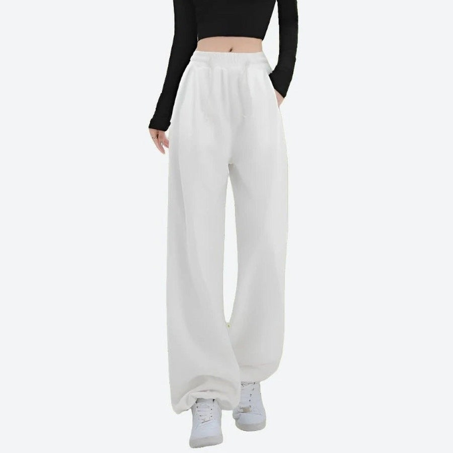 Comfy Wide-Leg Elastic Waist Pants