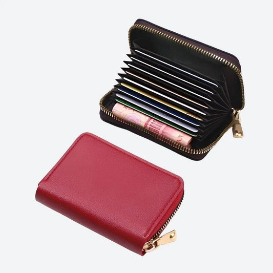 Compact Multi-Card Zipper Wallets