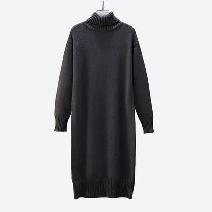 Cozy High Neck Knit Dresses