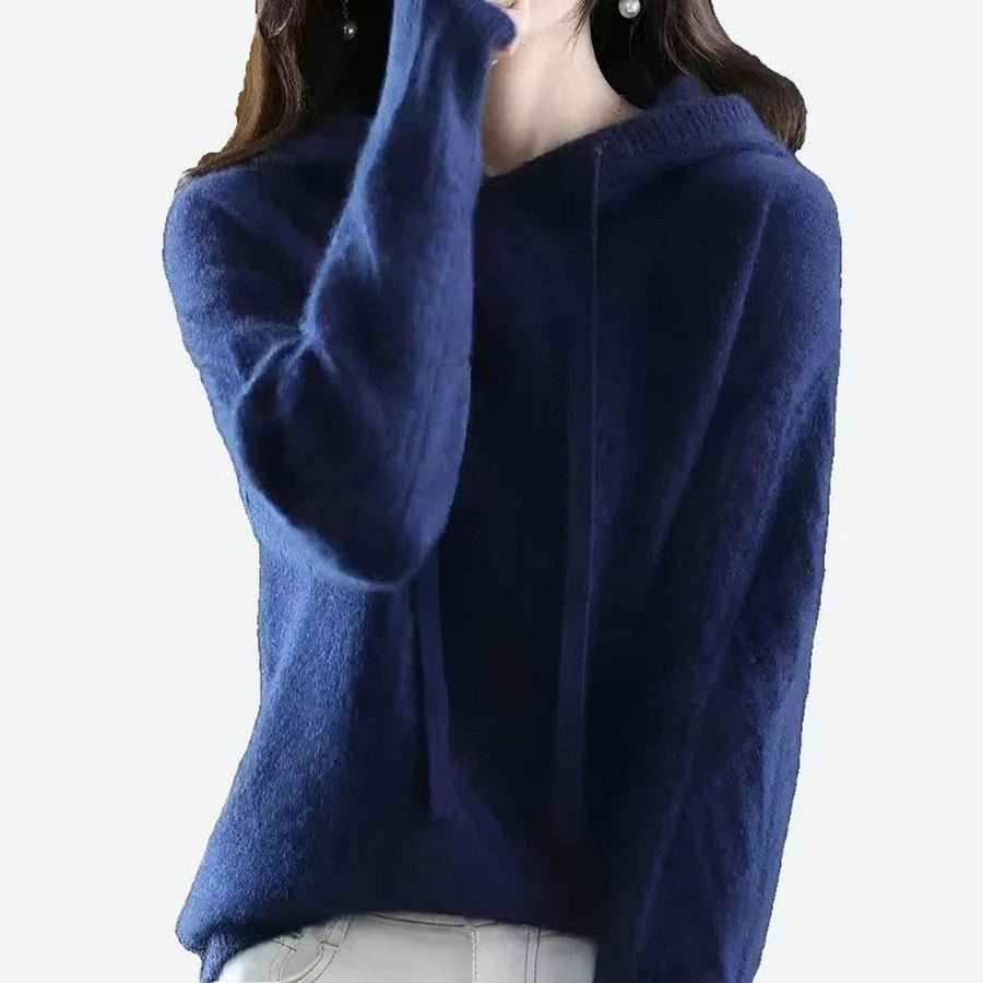 Cozy Hooded Knit Pullover Sweaters