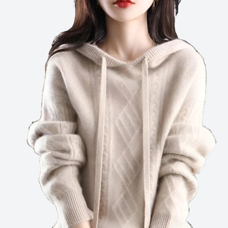 Cozy Hooded Knit Pullover Sweaters