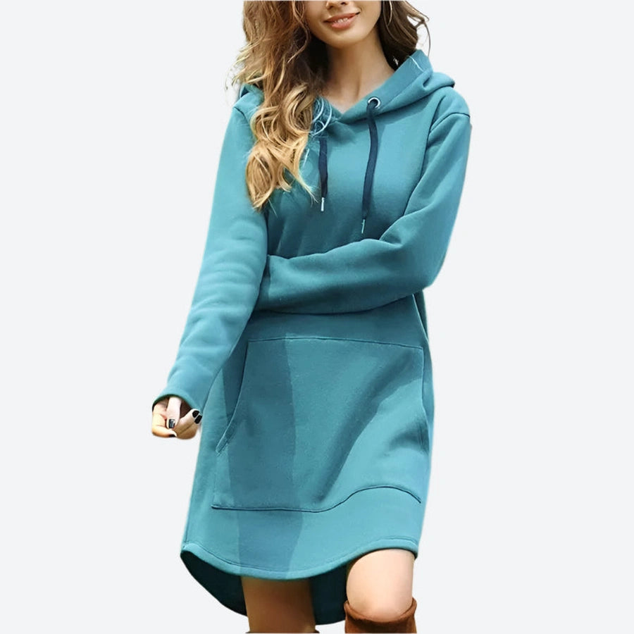 Cozy Long-Sleeve Hoodie Mini Dresses