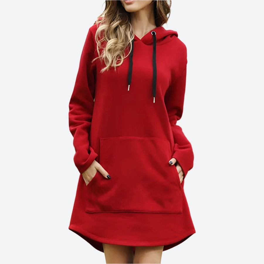 Cozy Long-Sleeve Hoodie Mini Dresses