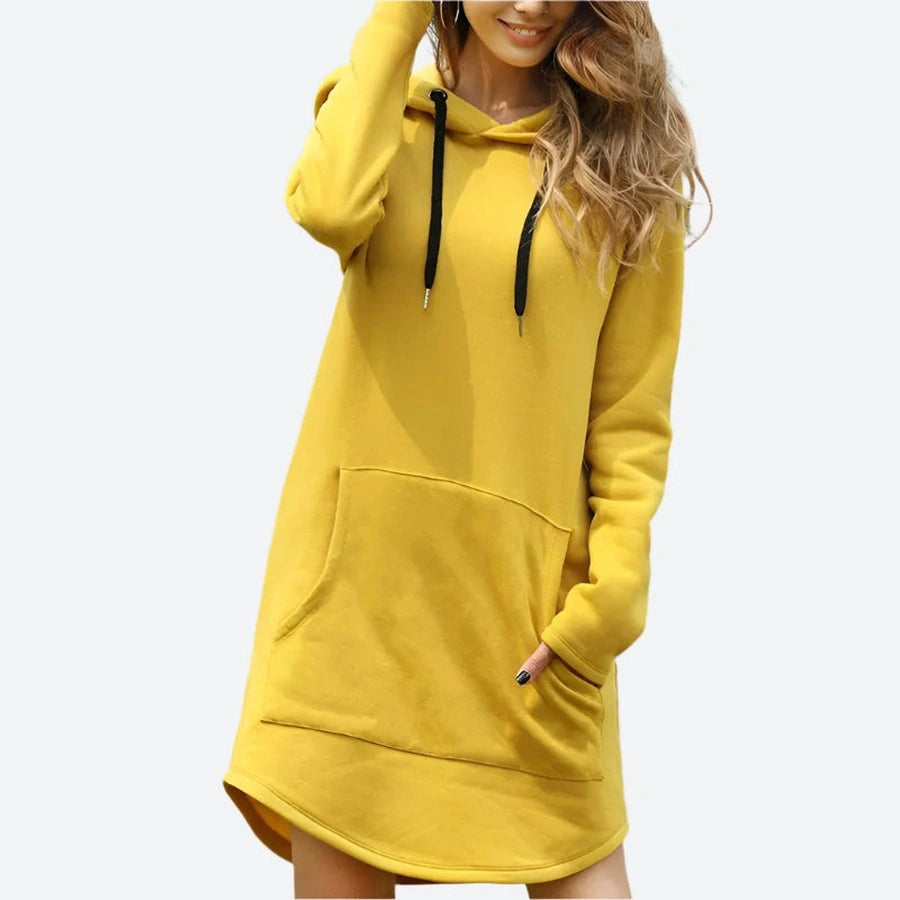 Cozy Long-Sleeve Hoodie Mini Dresses