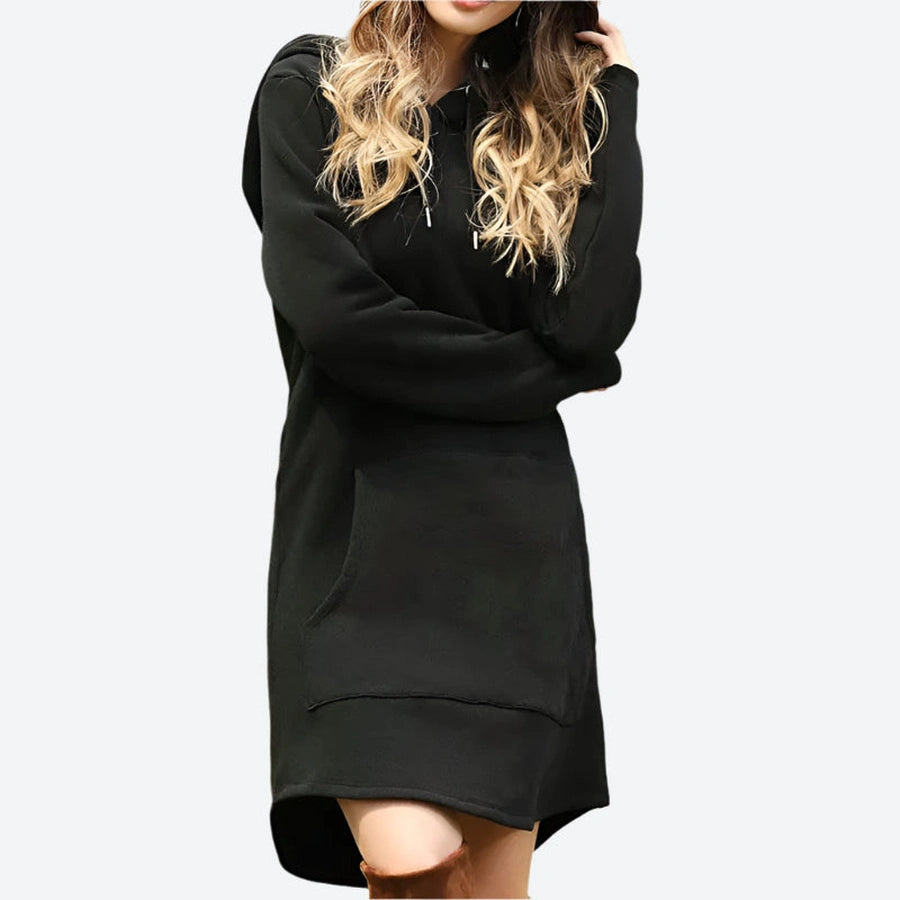 Cozy Long-Sleeve Hoodie Mini Dresses