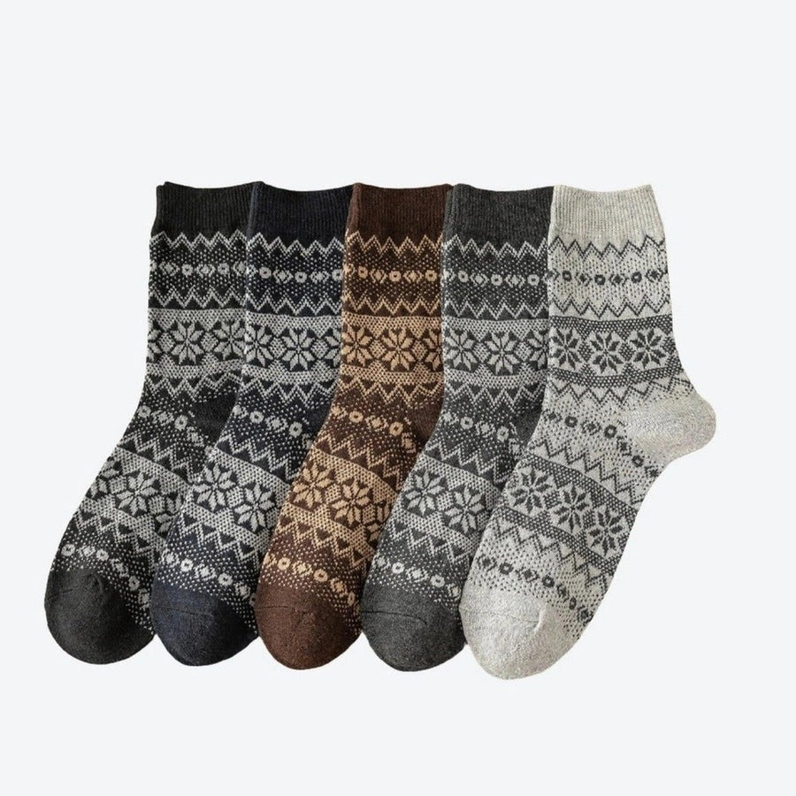 Cozy Winter Fair Isle Socks