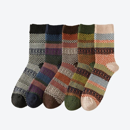 Cozy Winter Fair Isle Socks