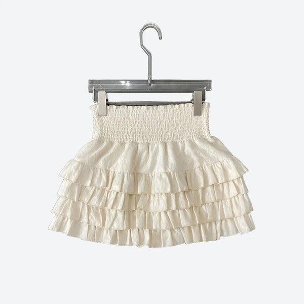 Cute Tiered Ruffle Mini Skirts