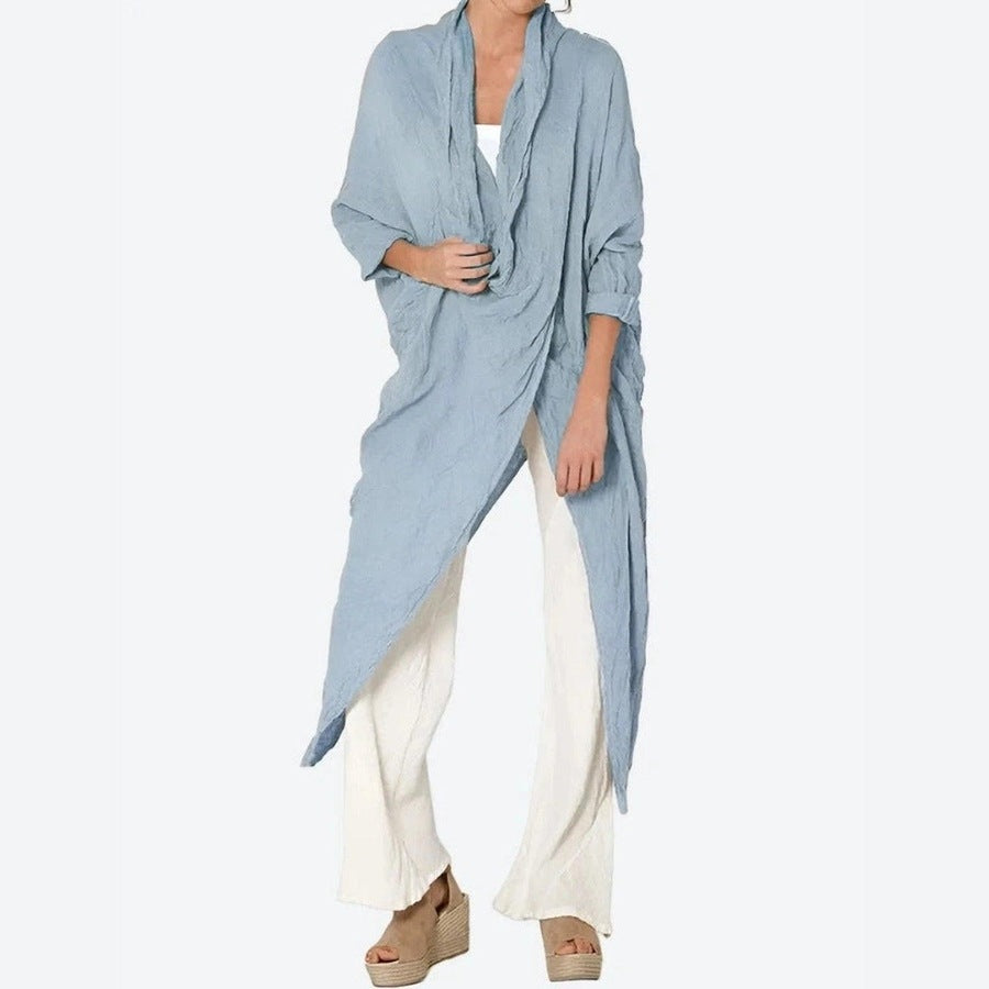 Draped Open Front Layering Cardigans