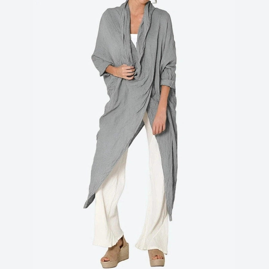 Draped Open Front Layering Cardigans