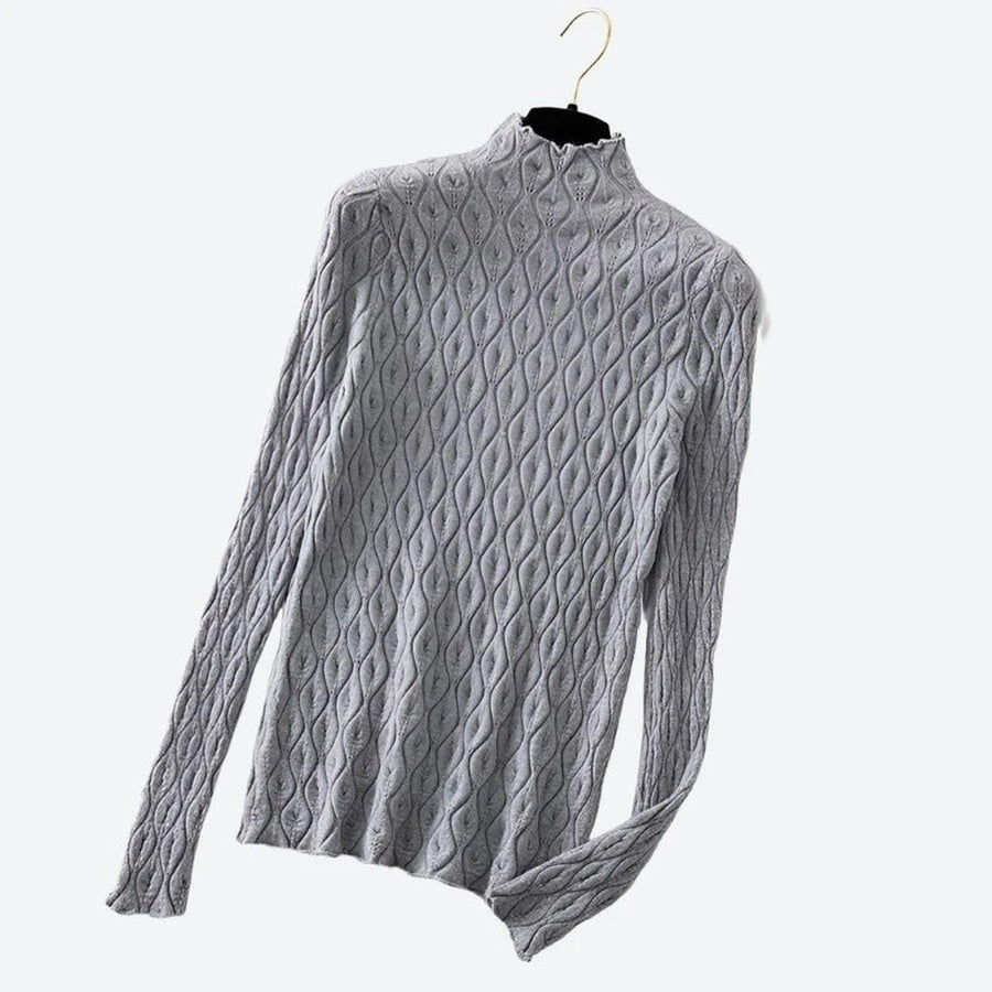 Elegant Cable-Knit Long-Sleeve Sweaters