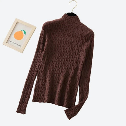 Elegant Cable-Knit Long-Sleeve Sweaters