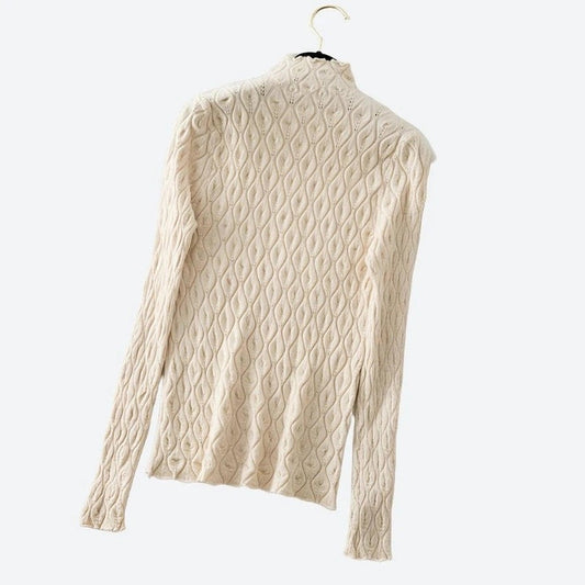 Elegant Cable-Knit Long-Sleeve Sweaters