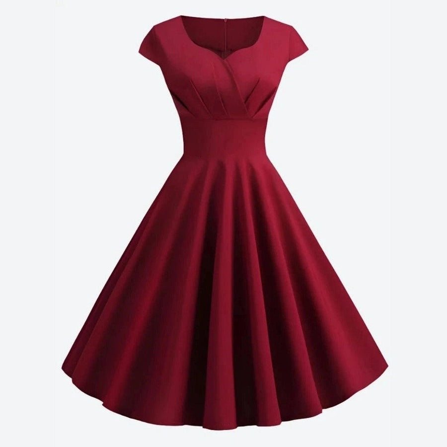 Elegant Cap Sleeve A-Line Dresses