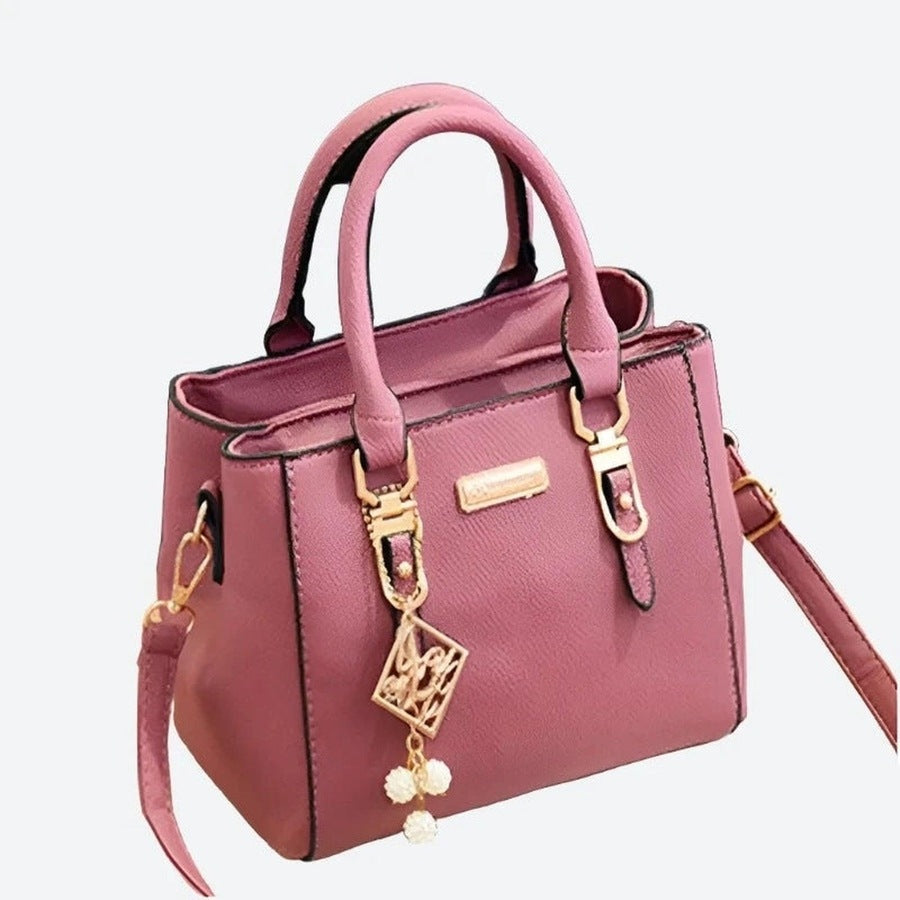 Elegant Chic Leather Handbags with Charm