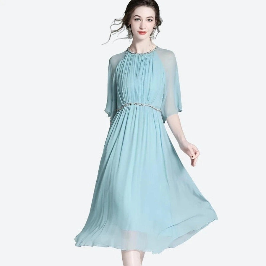 Elegant Chiffon Midi A-Line Dresses