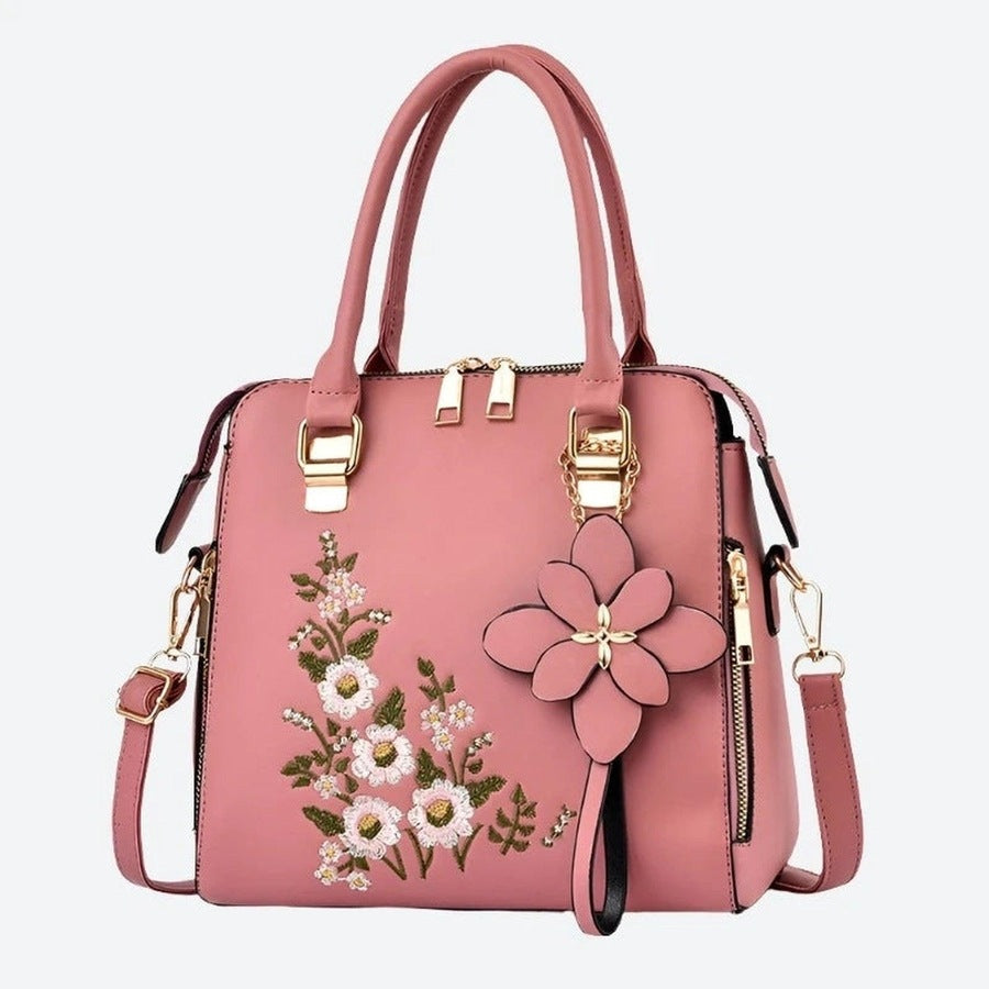 Elegant Floral Embroidered Handbags