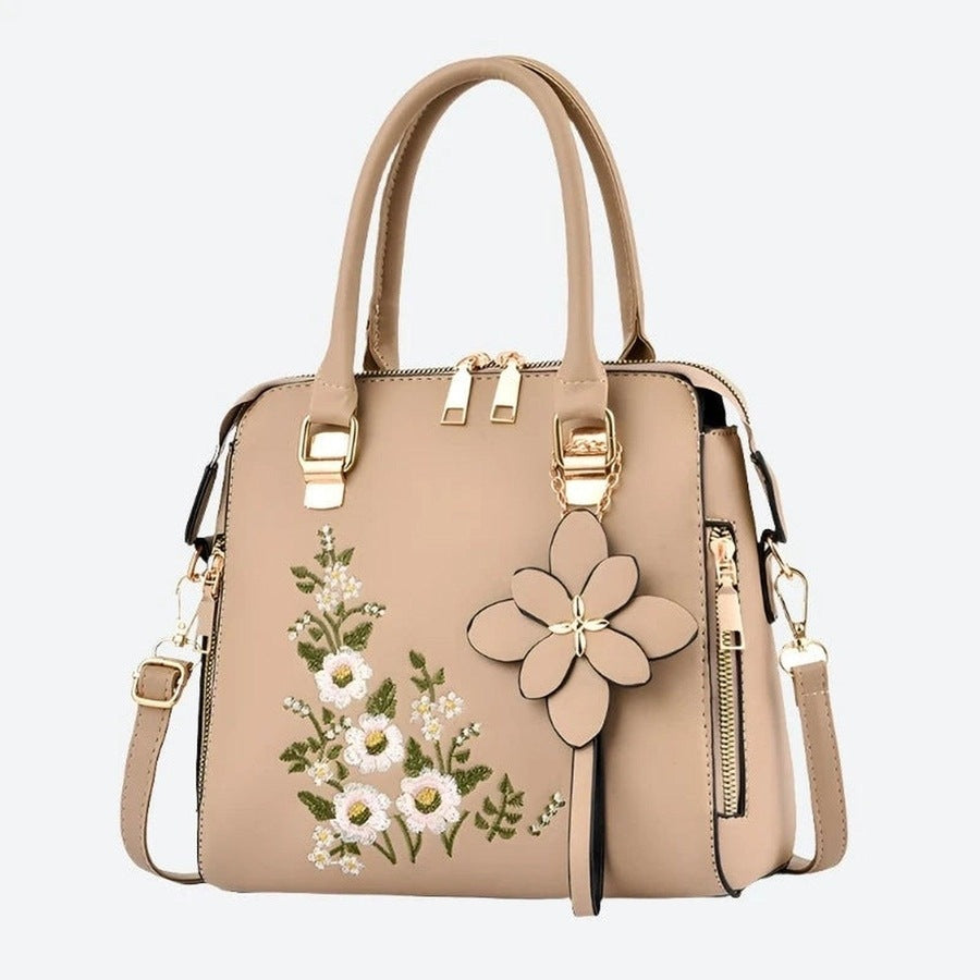 Elegant Floral Embroidered Handbags