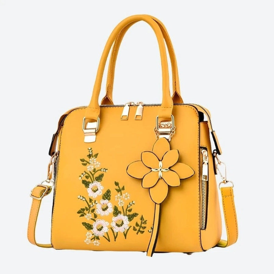 Elegant Floral Embroidered Handbags