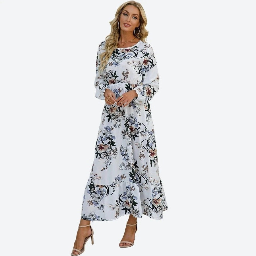 Elegant Floral Long Sleeve Dresses