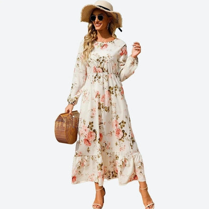 Elegant Floral Long Sleeve Dresses