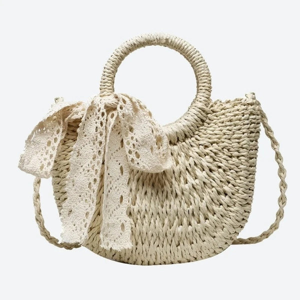 Elegant Handmade Woven Straw Handbags