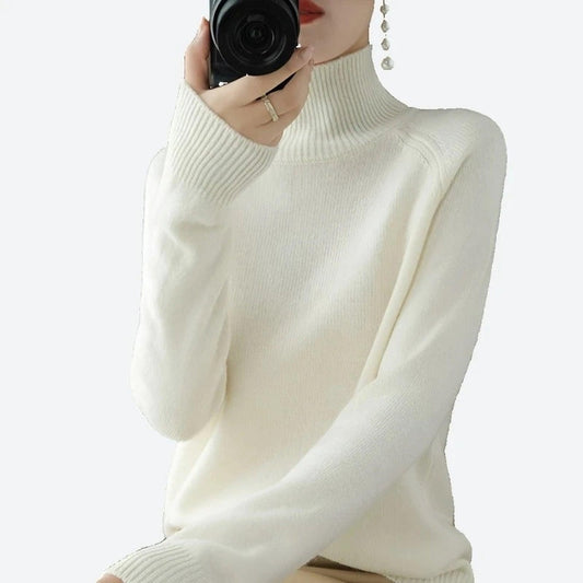 Elegant High-Neck Cashmere Sweaters