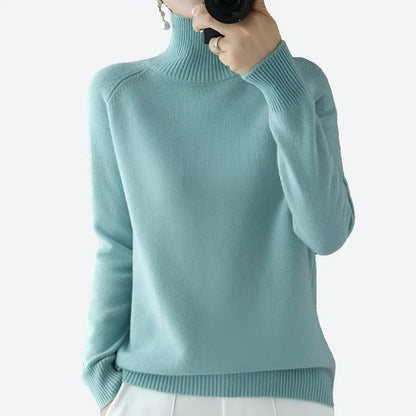 Elegant High-Neck Cashmere Sweaters