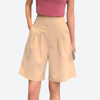 Elegant High-Waisted Pleated Shorts