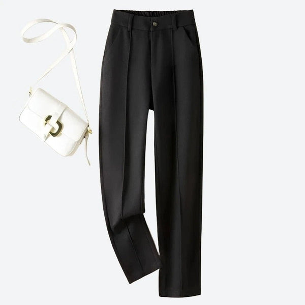 Elegant High-Waisted Pleated Trousers