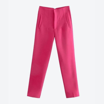 Elegant High-Waisted Tailored Trousers