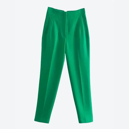 Elegant High-Waisted Tailored Trousers