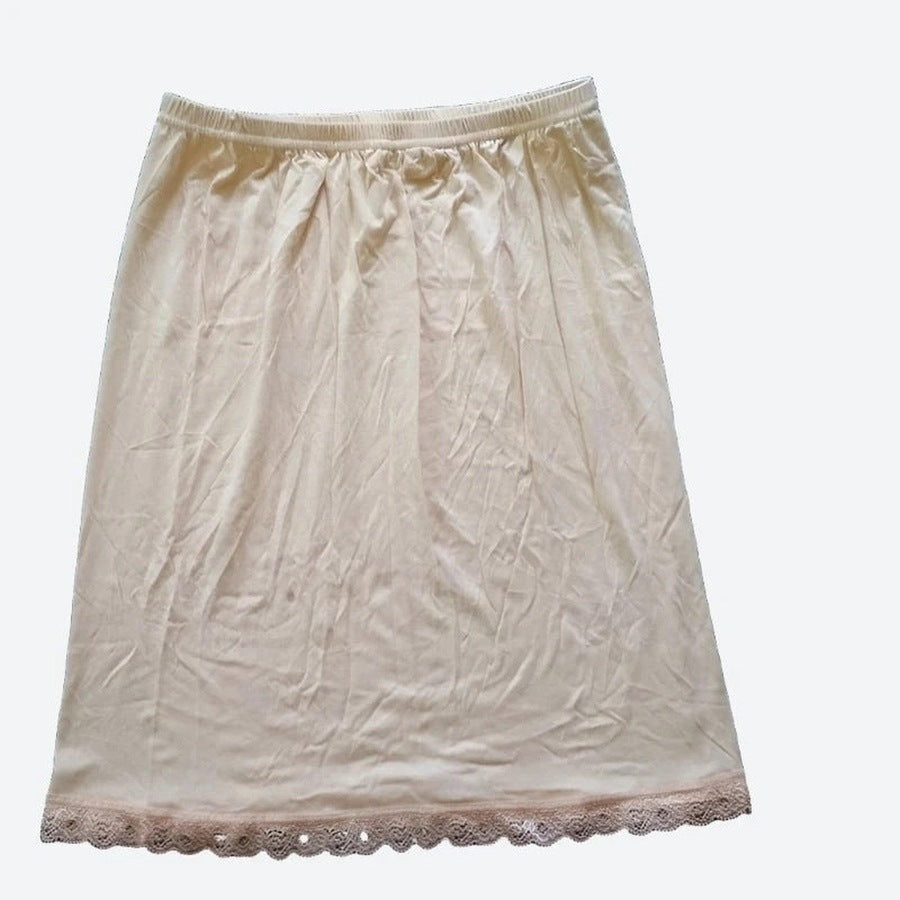 Elegant Lace-Trimmed Half Slip Skirts