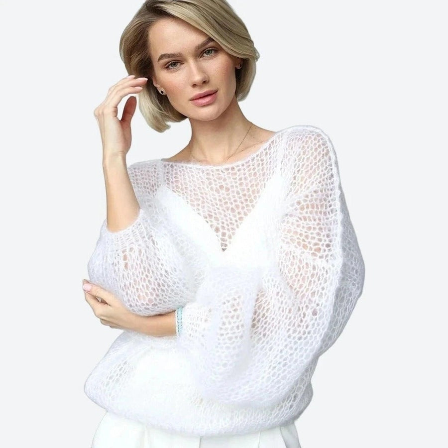 Elegant Lightweight Mohair Knit Sweaters