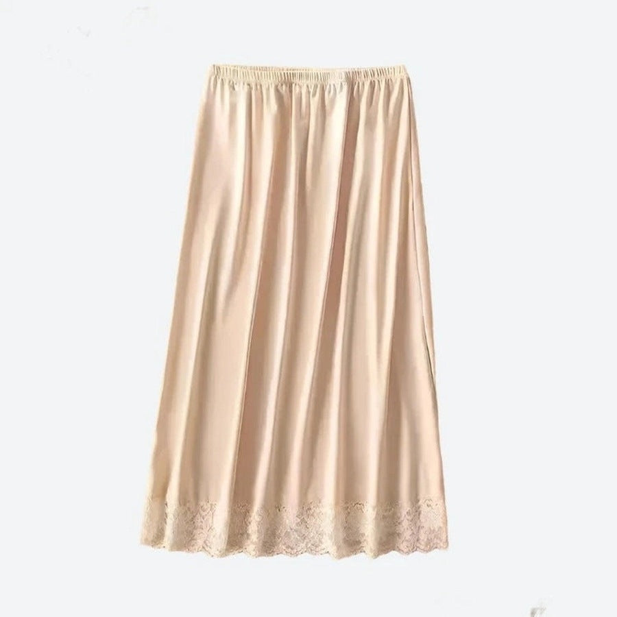 Elegant Long Satin Slip Skirts