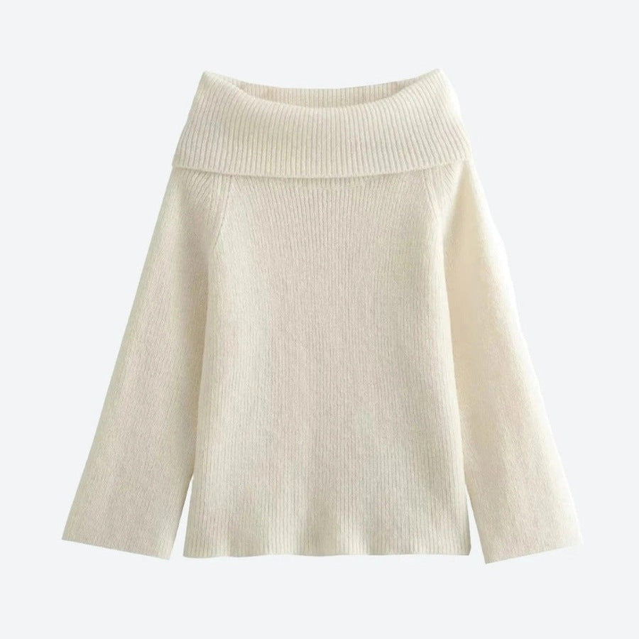 Elegant Off-Shoulder Knit Sweaters