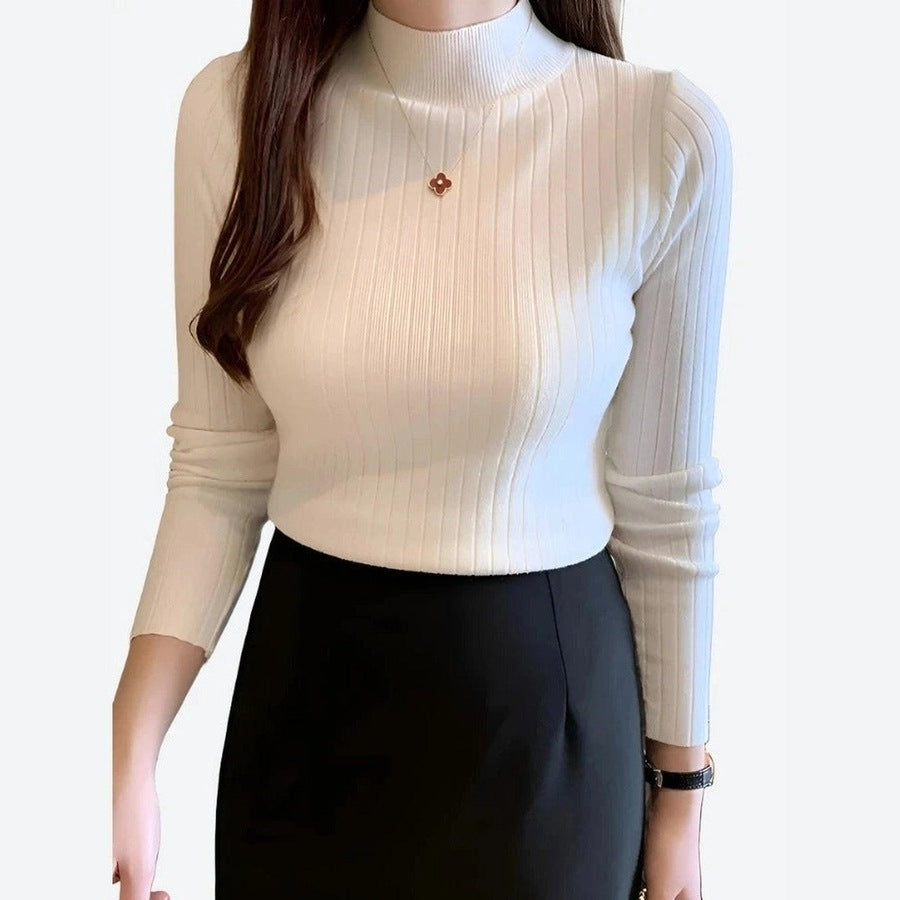 Elegant Ribbed Turtleneck Sweaters