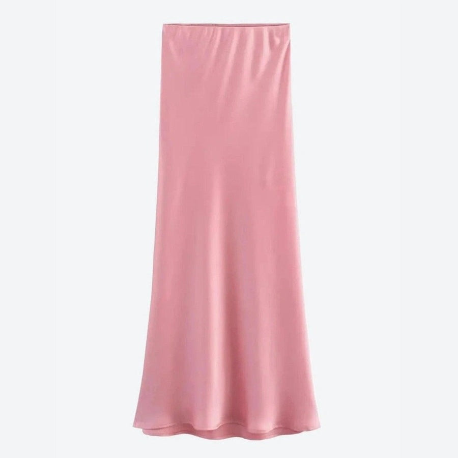 Elegant Satin Flowing Maxi Skirts