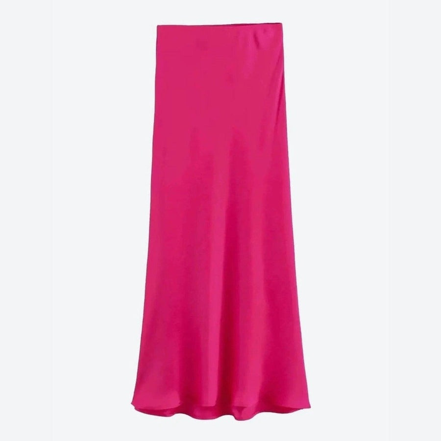 Elegant Satin Flowing Maxi Skirts