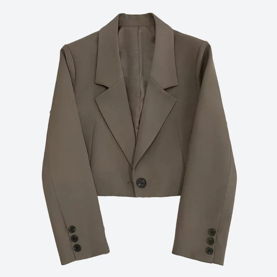 Elegant Single-Breasted Tailored Blazer Jackets