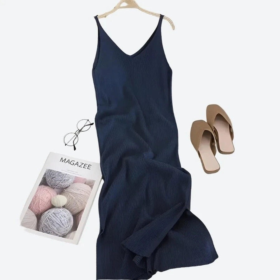 Elegant Sleeveless Midi Slip Dresses