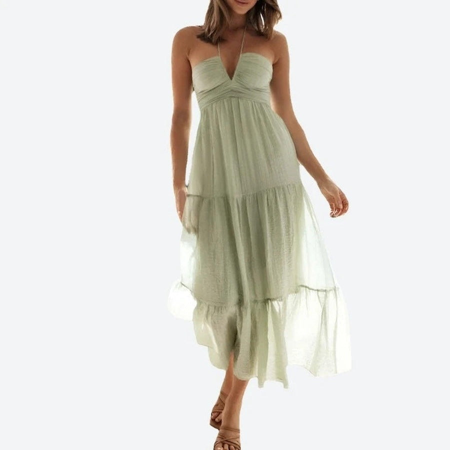 Elegant Strapless Flowing Maxi Dresses