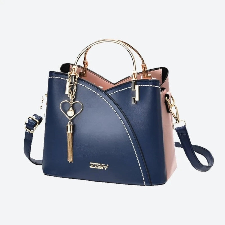 Elegant Two-Tone Leather Handbags