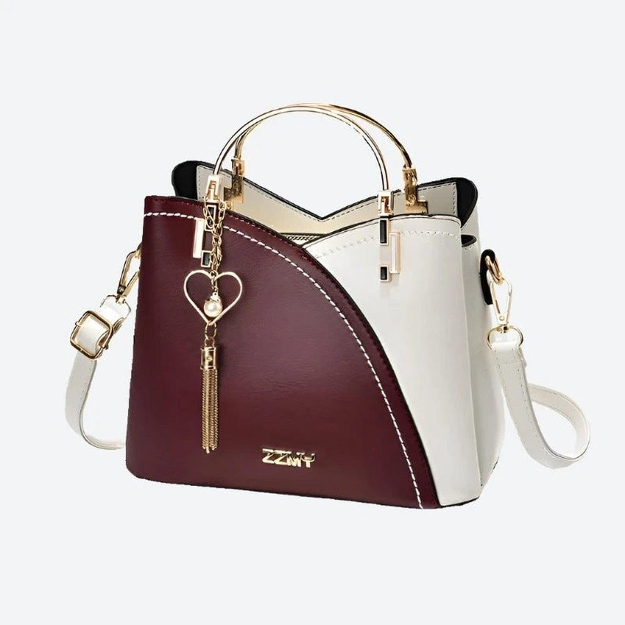 Elegant Two-Tone Leather Handbags