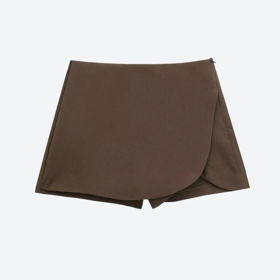 Elegant Wrap-Front Skorts