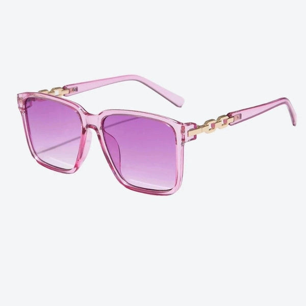 Fashionable Pink Square Frame Sunglasses