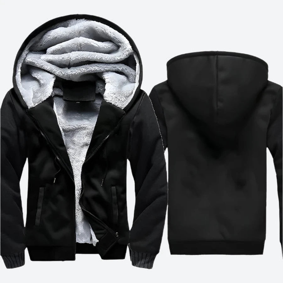 Fleece-Lined Zippered Hooded Winter Jackets