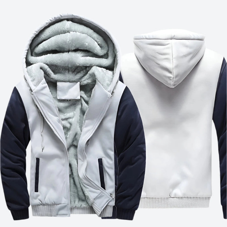 Fleece-Lined Zippered Hooded Winter Jackets